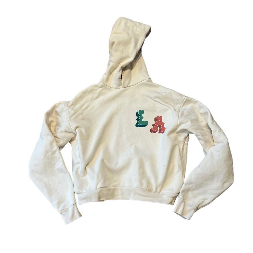 Madhappy Melrose LA Hooded Sweatshirt Cream Unisex Size XS- Limited Edition